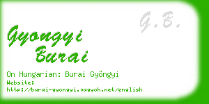 gyongyi burai business card